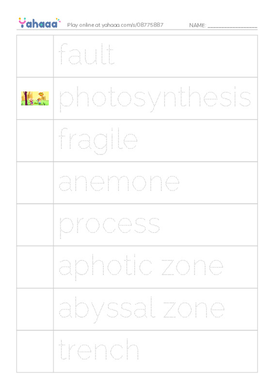RAZ Vocabulary X: The Amazing Undersea Food Web PDF one column image words