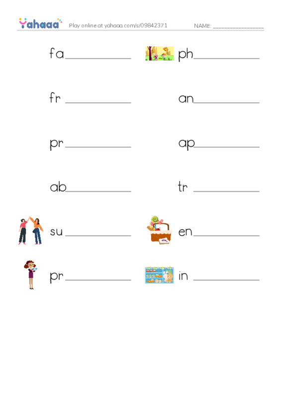 RAZ Vocabulary X: The Amazing Undersea Food Web PDF worksheet writing row