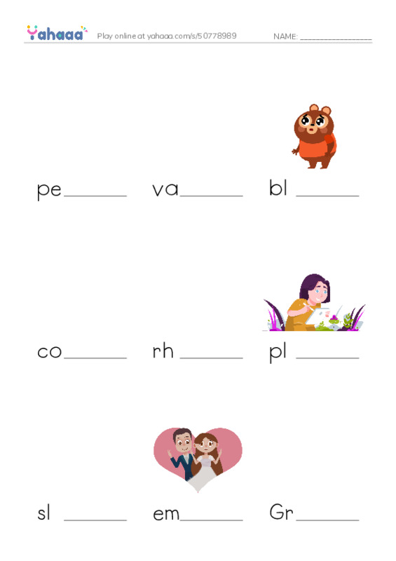 RAZ Vocabulary X: The Blues More Than a Feeling PDF worksheet to fill in words gaps