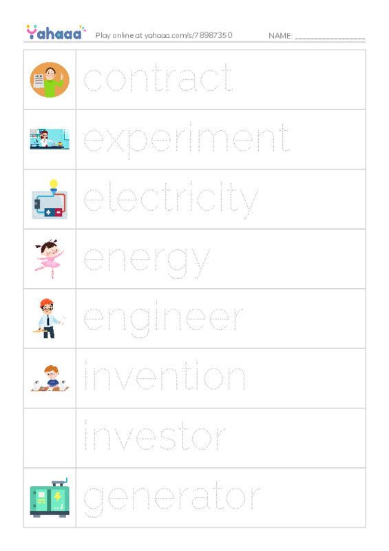 RAZ Vocabulary X: The Genius of Tesla PDF one column image words