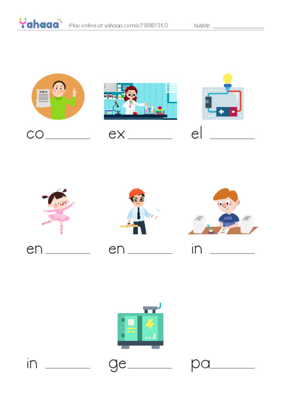 RAZ Vocabulary X: The Genius of Tesla PDF worksheet to fill in words gaps