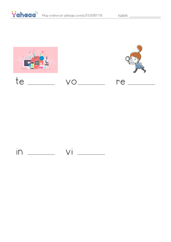 RAZ Vocabulary X: The Genius of Tesla2 PDF worksheet to fill in words gaps
