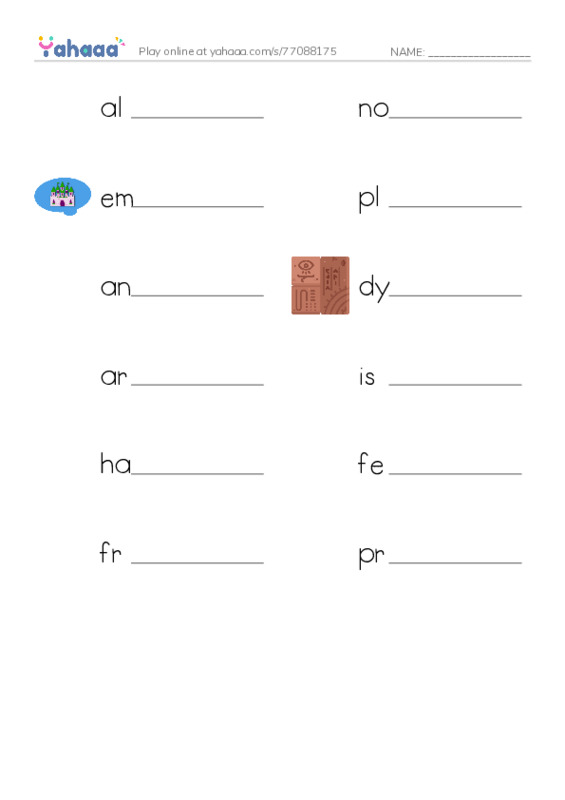 RAZ Vocabulary X: The Mongol Empire PDF worksheet writing row