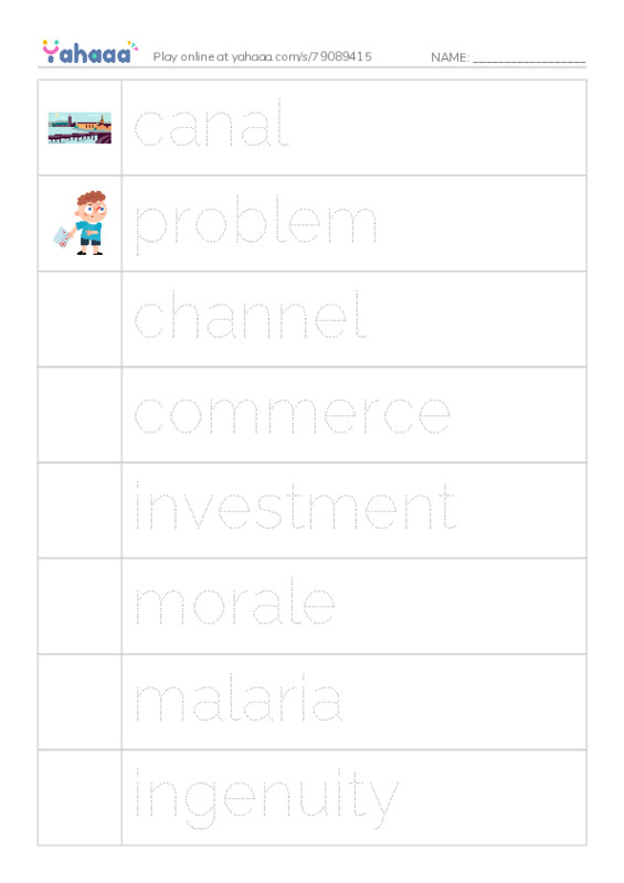 RAZ Vocabulary X: The Panama Canal PDF one column image words