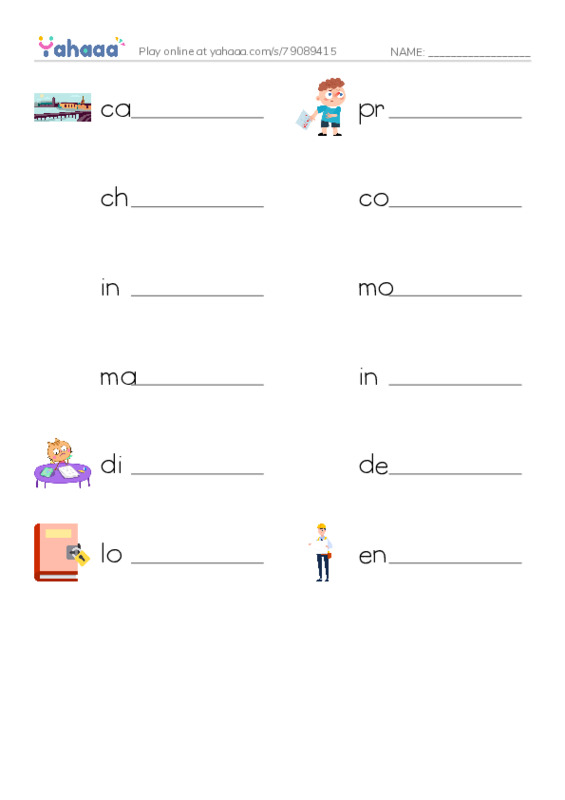 RAZ Vocabulary X: The Panama Canal PDF worksheet writing row