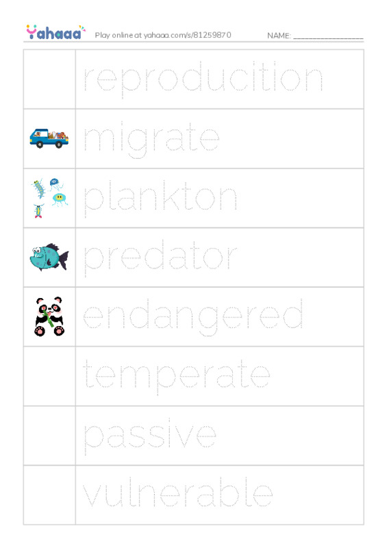 RAZ Vocabulary X: Whale Sharks Giant Fish PDF one column image words
