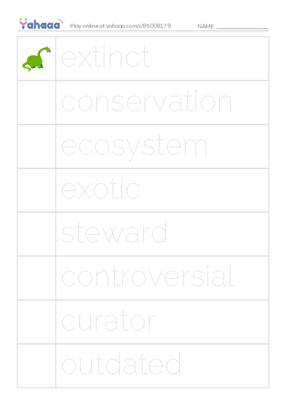 RAZ Vocabulary X: Zoos Pro or Con PDF one column image words