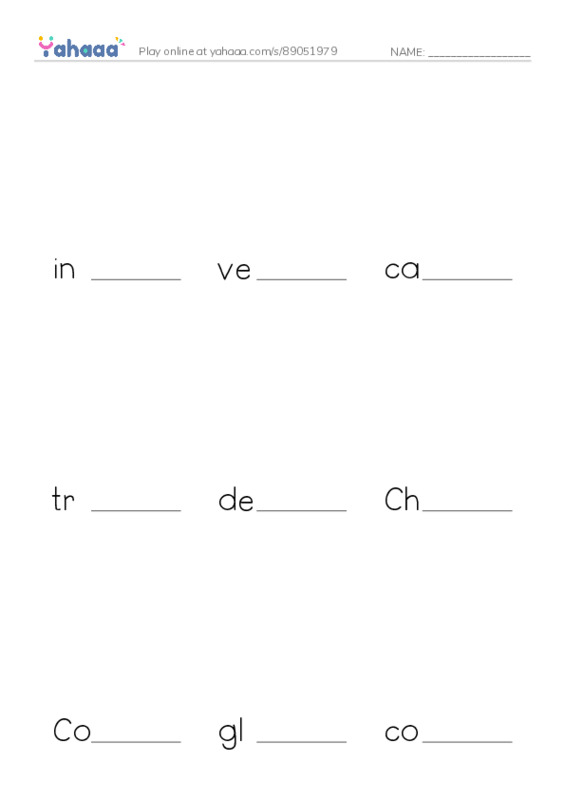 RAZ Vocabulary Y: Arrows PDF worksheet to fill in words gaps