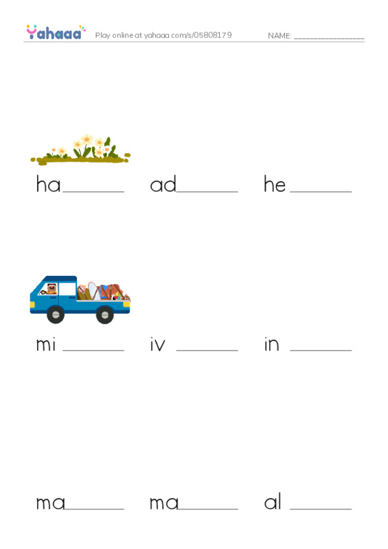 RAZ Vocabulary Y: Elephants Giant Mammals PDF worksheet to fill in words gaps