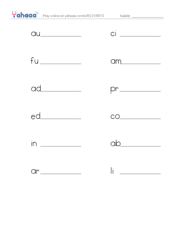 RAZ Vocabulary Y: Frederick Douglass Forever Free PDF worksheet writing row
