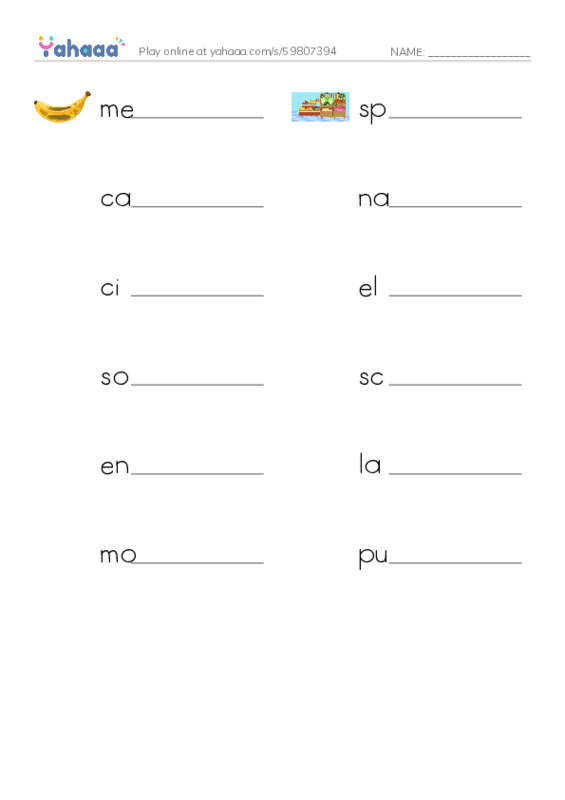 RAZ Vocabulary Y: Goliath Beetles Giant Insects PDF worksheet writing row