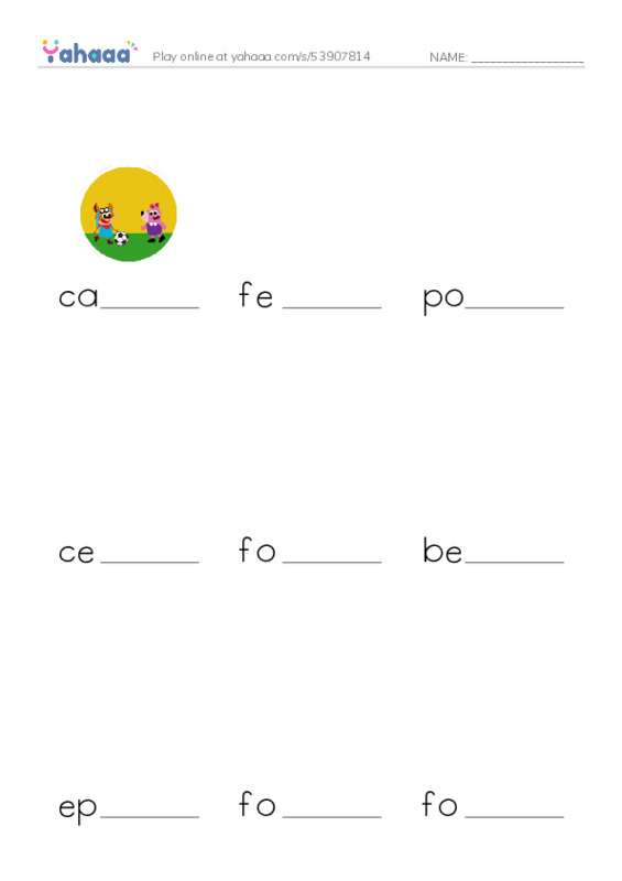 RAZ Vocabulary Y: Hungry Right Here PDF worksheet to fill in words gaps