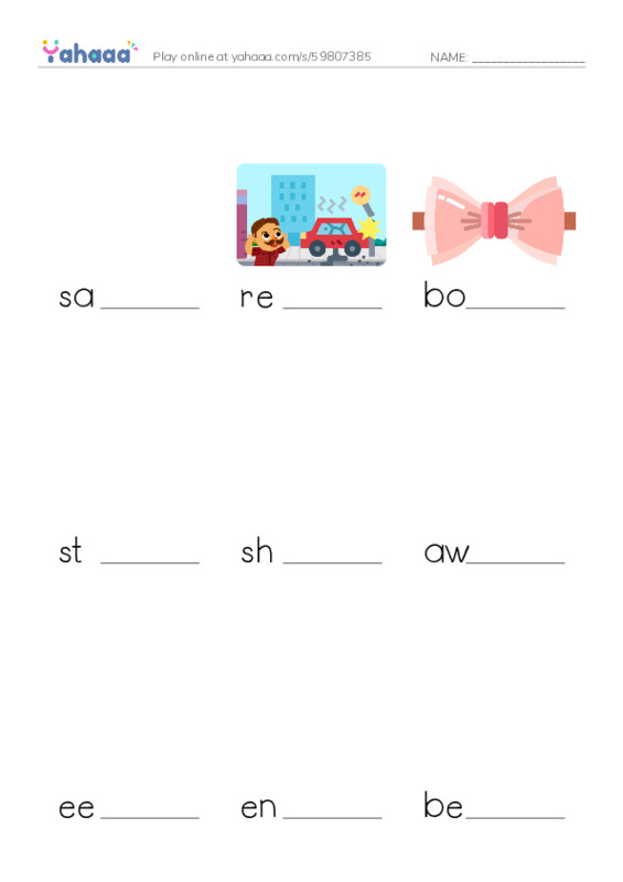 RAZ Vocabulary Y: In Hucks Shoes PDF worksheet to fill in words gaps