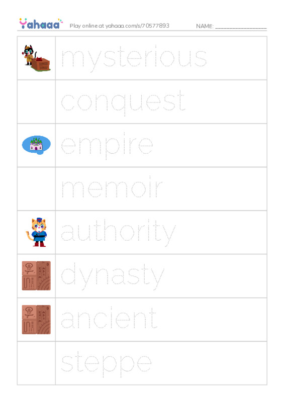 RAZ Vocabulary Y: Marco Polo and the Silk Road PDF one column image words