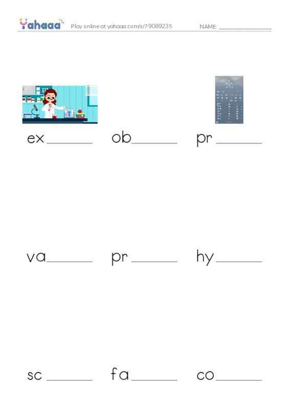 RAZ Vocabulary Y: Meegor and the Master PDF worksheet to fill in words gaps