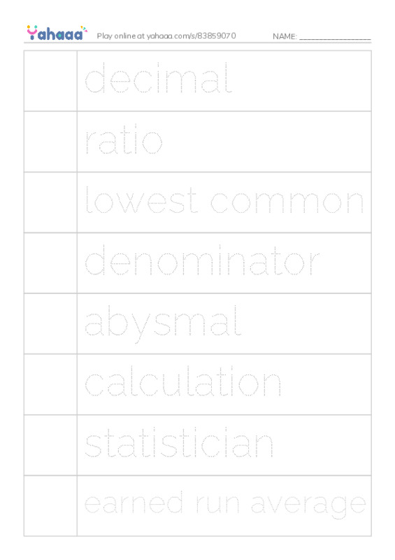 RAZ Vocabulary Y: Miltie Mathhead Takes the Mound PDF one column image words
