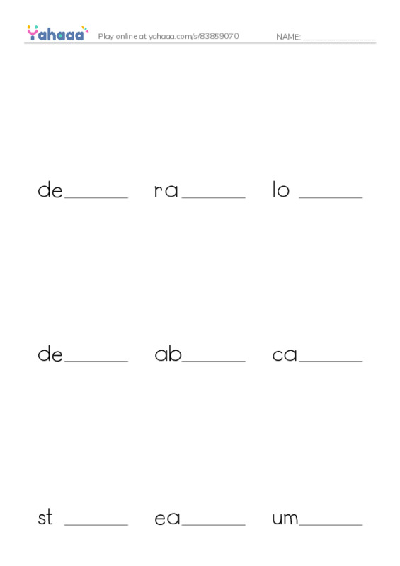 RAZ Vocabulary Y: Miltie Mathhead Takes the Mound PDF worksheet to fill in words gaps