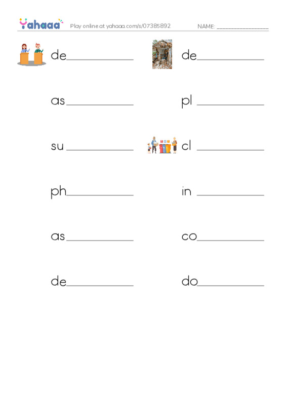 RAZ Vocabulary Y: Neil deGrasse Tyson Star Man PDF worksheet writing row