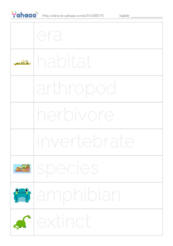 RAZ Vocabulary Y: Prehistoric Giants Other Than Dinosaurs PDF one column image words