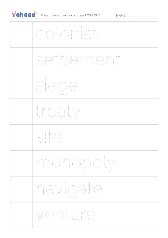 RAZ Vocabulary Y: Samuel de Champlain Father of New France PDF one column image words
