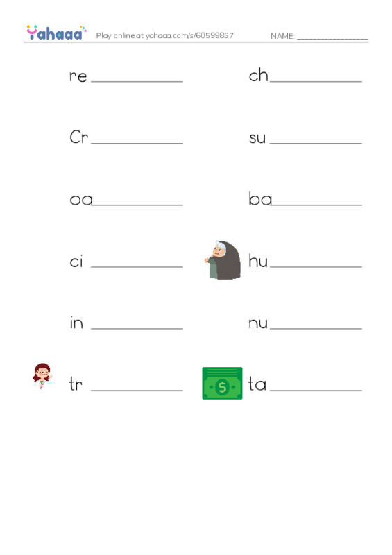 RAZ Vocabulary Y: The Great Charter PDF worksheet writing row