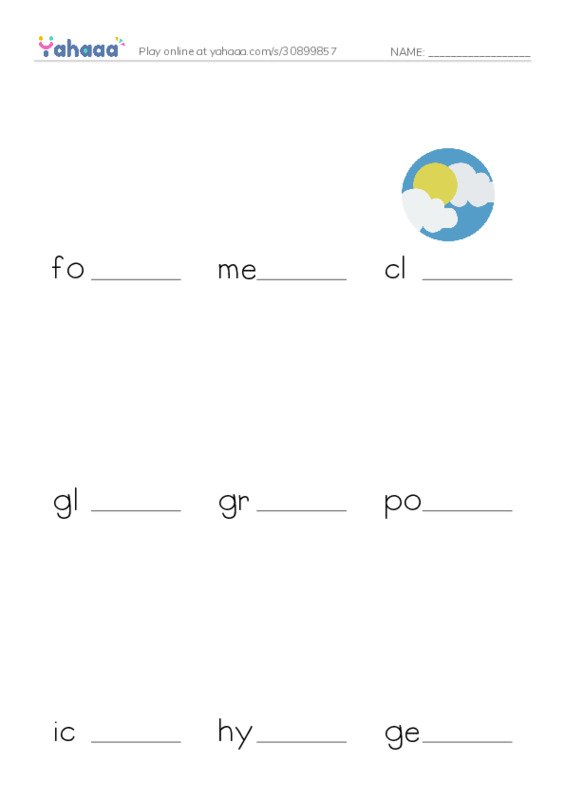 RAZ Vocabulary Y: What Do You Think About Climate Change PDF worksheet to fill in words gaps