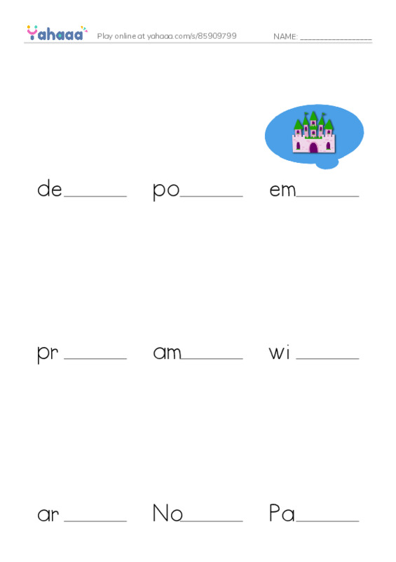 RAZ Vocabulary Y: Winston Churchill Never Give In PDF worksheet to fill in words gaps