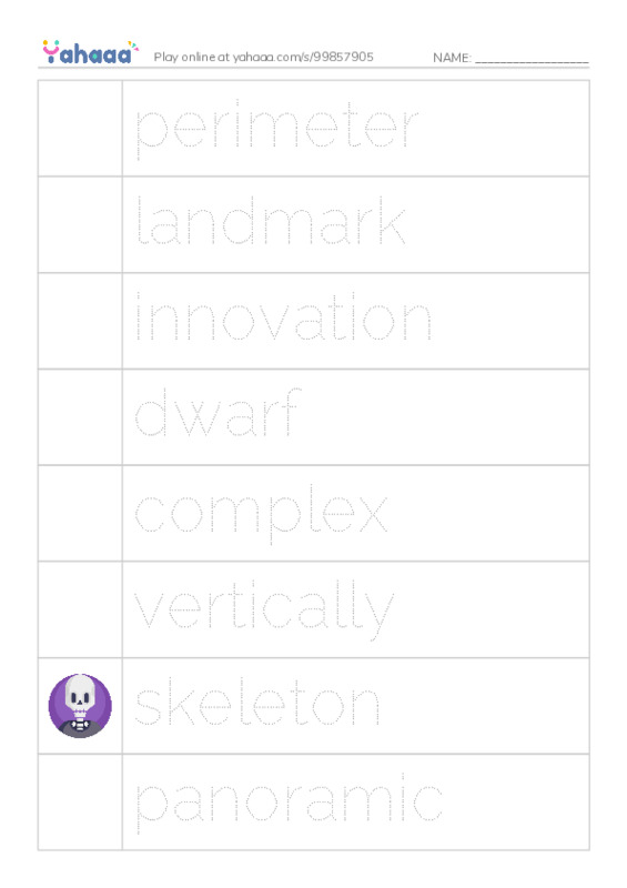RAZ Vocabulary Z: A New Skyline PDF one column image words