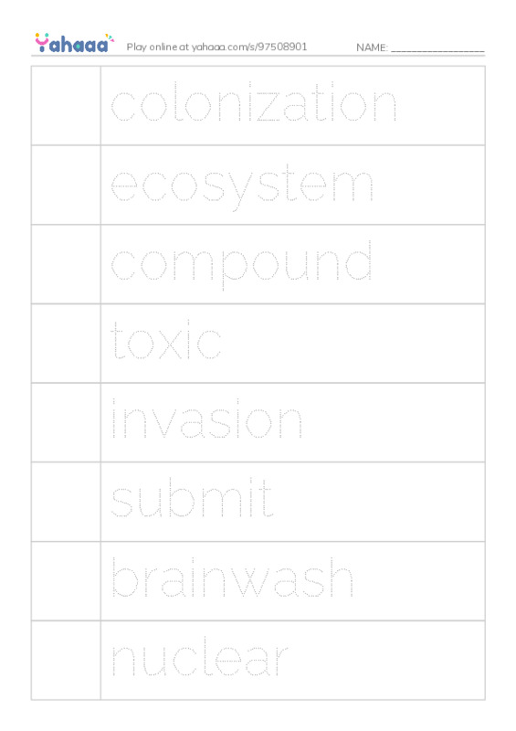 RAZ Vocabulary Z: Alien Collective I Resistance PDF one column image words