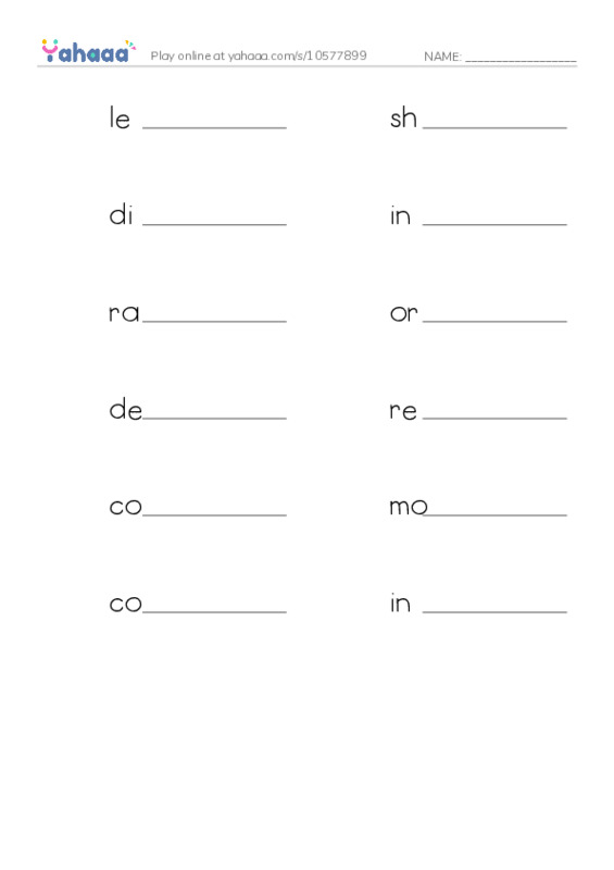 RAZ Vocabulary Z: American Sports Legends PDF worksheet writing row
