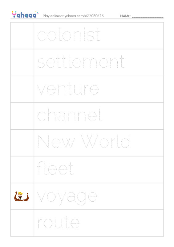 RAZ Vocabulary Z: Christopher Columbus PDF one column image words