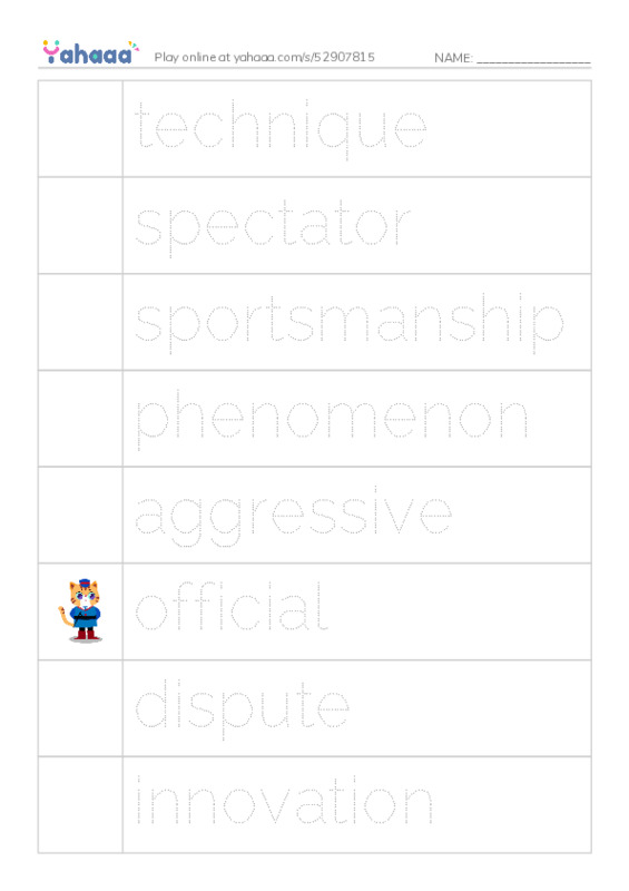RAZ Vocabulary Z: Cricket PDF one column image words