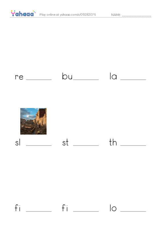 RAZ Vocabulary Z: Great City Fires PDF worksheet to fill in words gaps