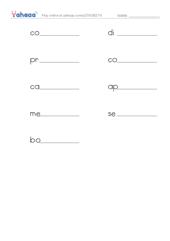 RAZ Vocabulary Z: Historic Peacemakers PDF worksheet writing row