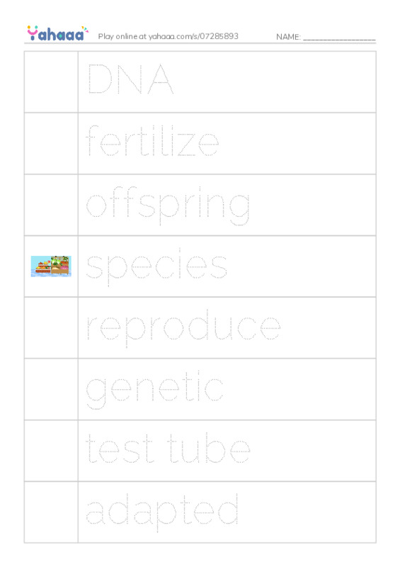 RAZ Vocabulary Z: Hybrid Animals PDF one column image words