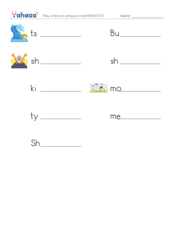 RAZ Vocabulary Z: Japan PDF worksheet writing row