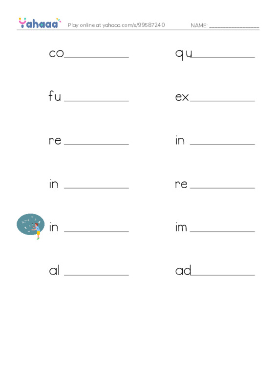 RAZ Vocabulary Z: Leo the Lion PDF worksheet writing row