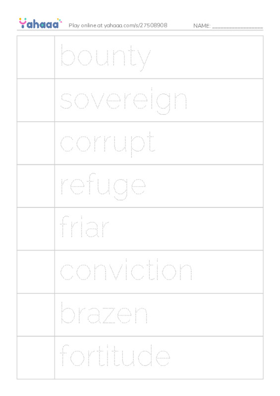 RAZ Vocabulary Z: Robin Hood and the King PDF one column image words