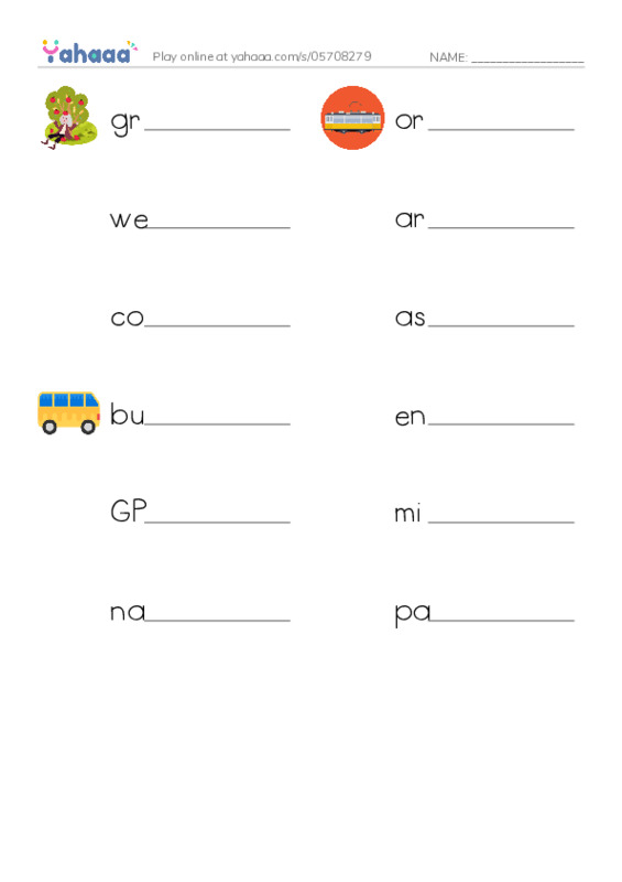 RAZ Vocabulary Z: Satellites PDF worksheet writing row
