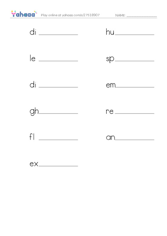 RAZ Vocabulary Z: Success Stories PDF worksheet writing row