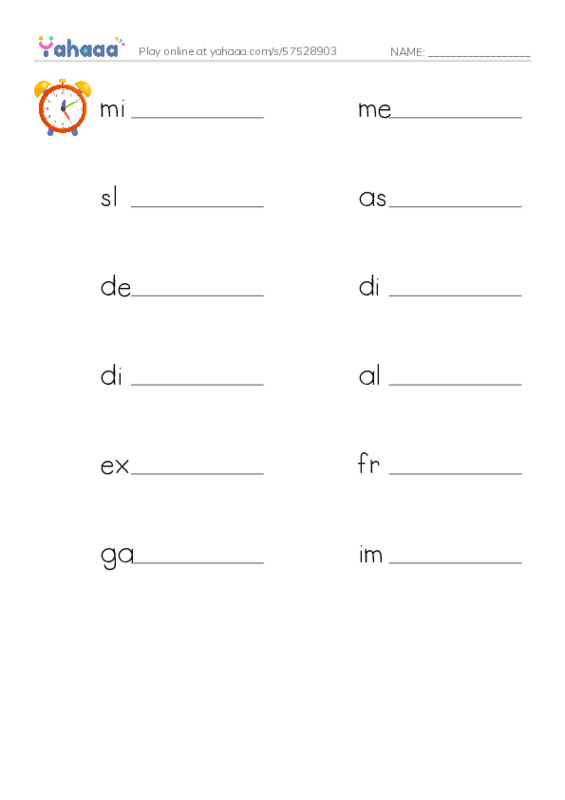 RAZ Vocabulary Z: The Queens Loss Part I PDF worksheet writing row