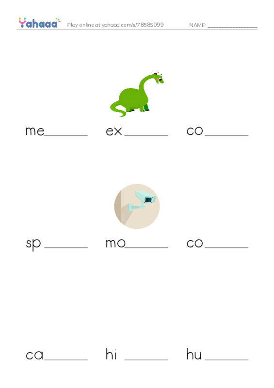 RAZ Vocabulary Z: The Zoo of Extinct Animals PDF worksheet to fill in words gaps