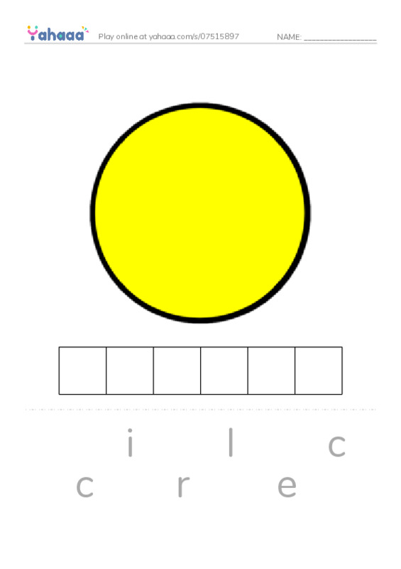 Let's GO 0: Unit 3 Shapes PDF word puzzles worksheet