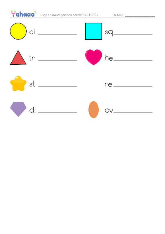 Let's GO 0: Unit 3 Shapes PDF worksheet writing row