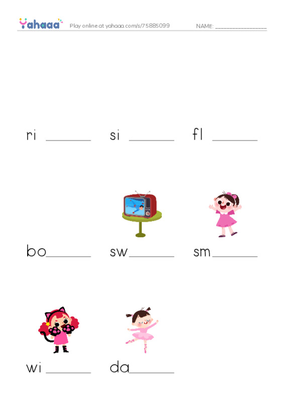 Let's GO 0: Unit 8 I Can PDF worksheet to fill in words gaps