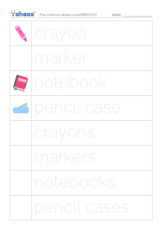 Let's GO 1: Unit 3 At the Store PDF one column image words