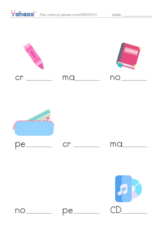 Let's GO 1: Unit 3 At the Store PDF worksheet to fill in words gaps
