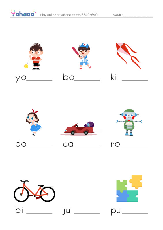 Let's GO 1: Unit 5 Happy Birthday! PDF worksheet to fill in words gaps