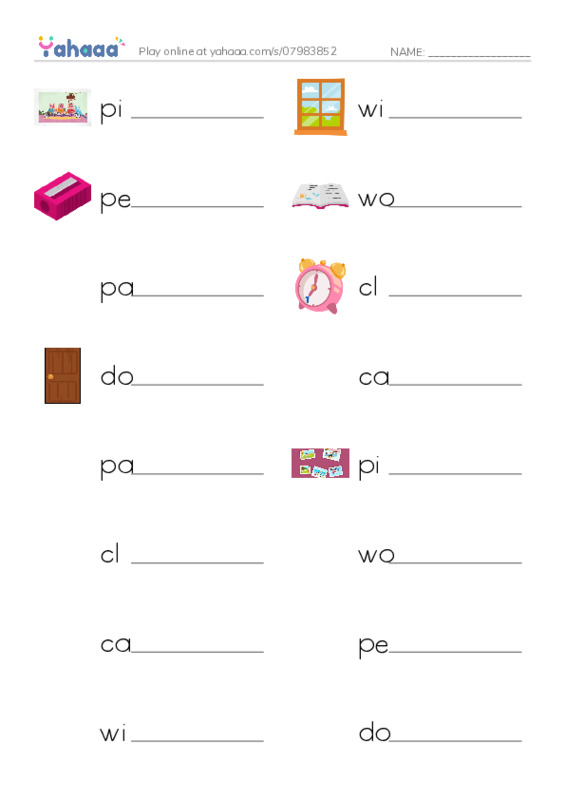 Let's GO 2: Unit 1 At School PDF worksheet writing row