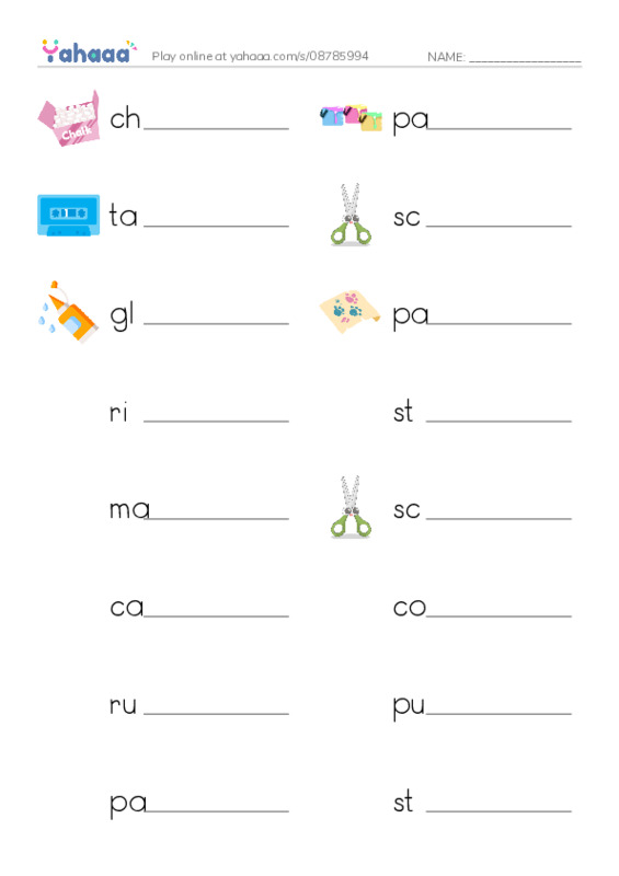 Let's GO 3: Unit 1 At School PDF worksheet writing row